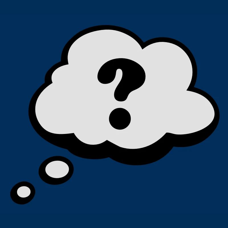 Comic speech bubble question mark