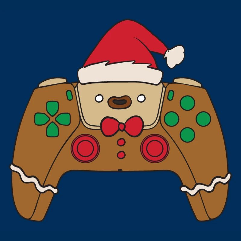 Gingerbread Video Game Controller Christmas Player