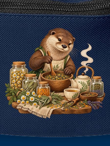 Otter mischt Kräutertee