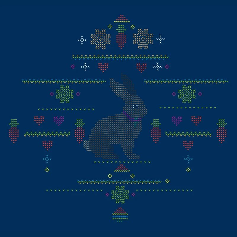 Easter motifs in knitting pattern style for Easter