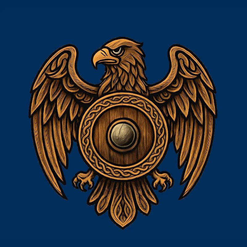 Golden Eagle Round Shield