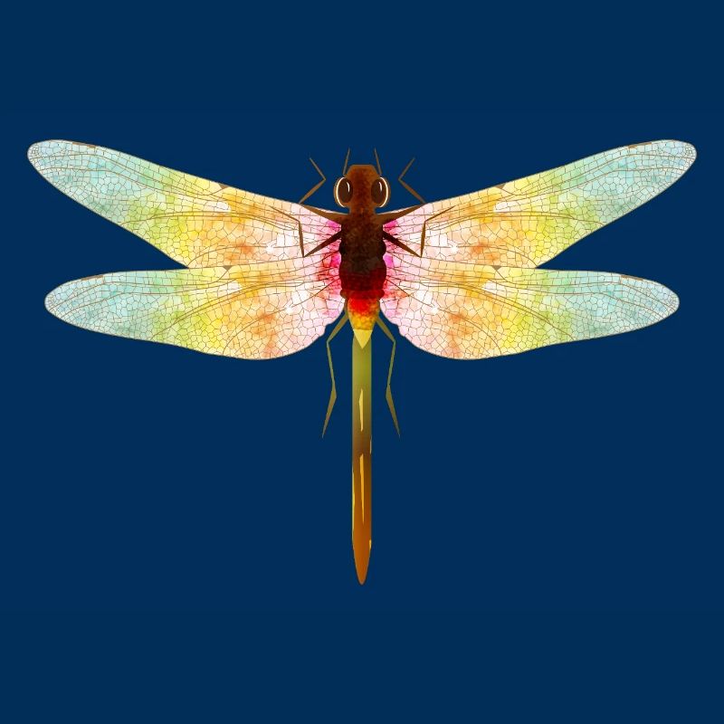 Iridescent Dragonfly – Filigree Insect Motif