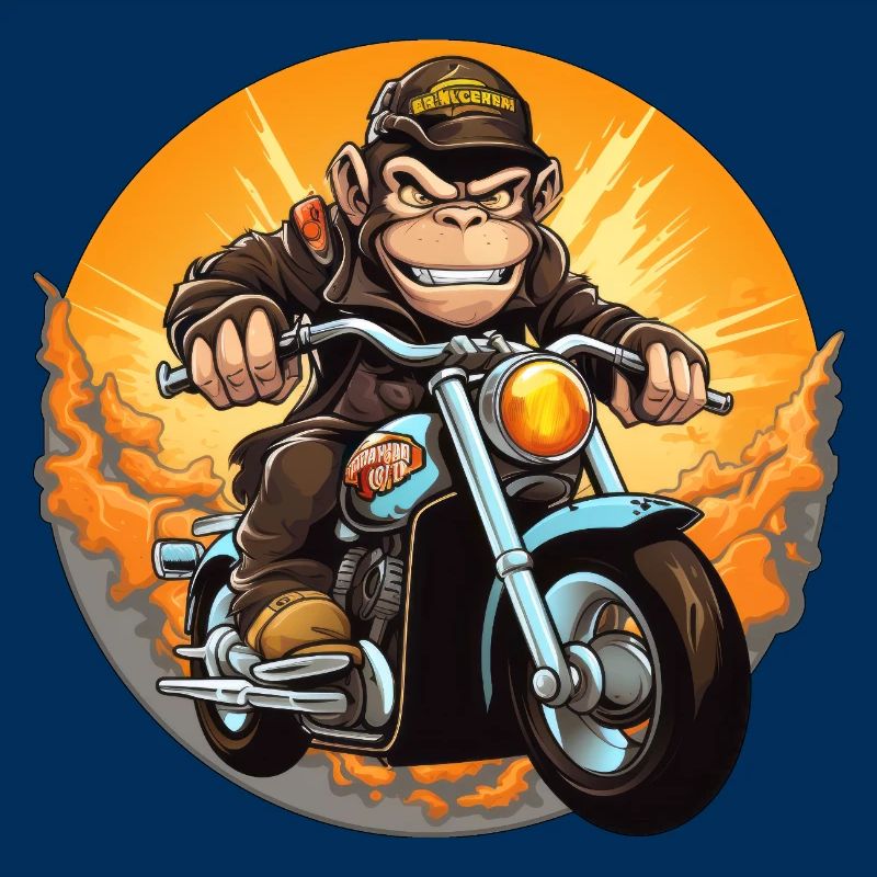 Monkey Motorcycle / Motorcyclist Monkey
