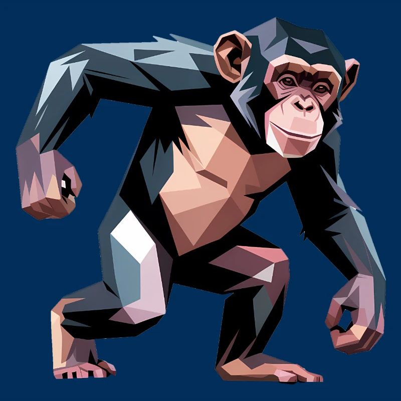 Monkey - Cool Low Poly Logo