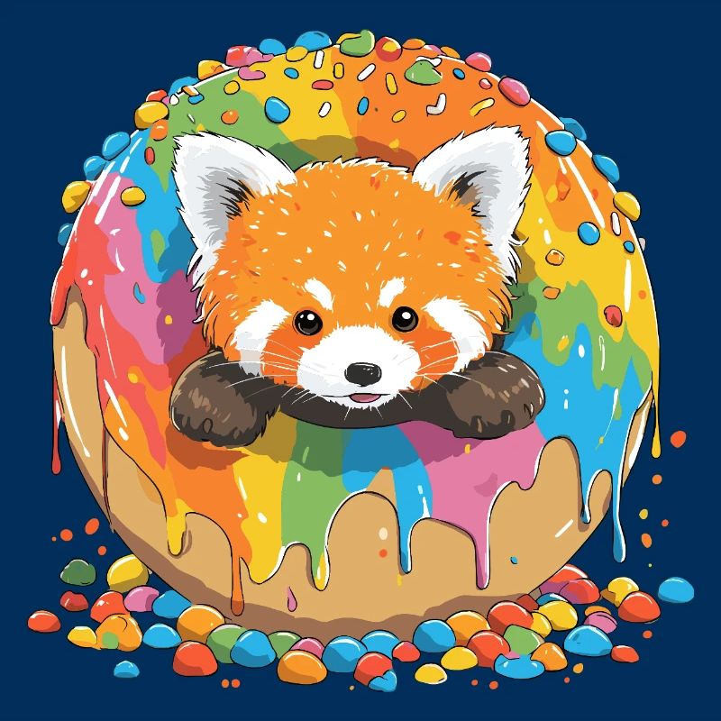 Rainbow Donut Fox
