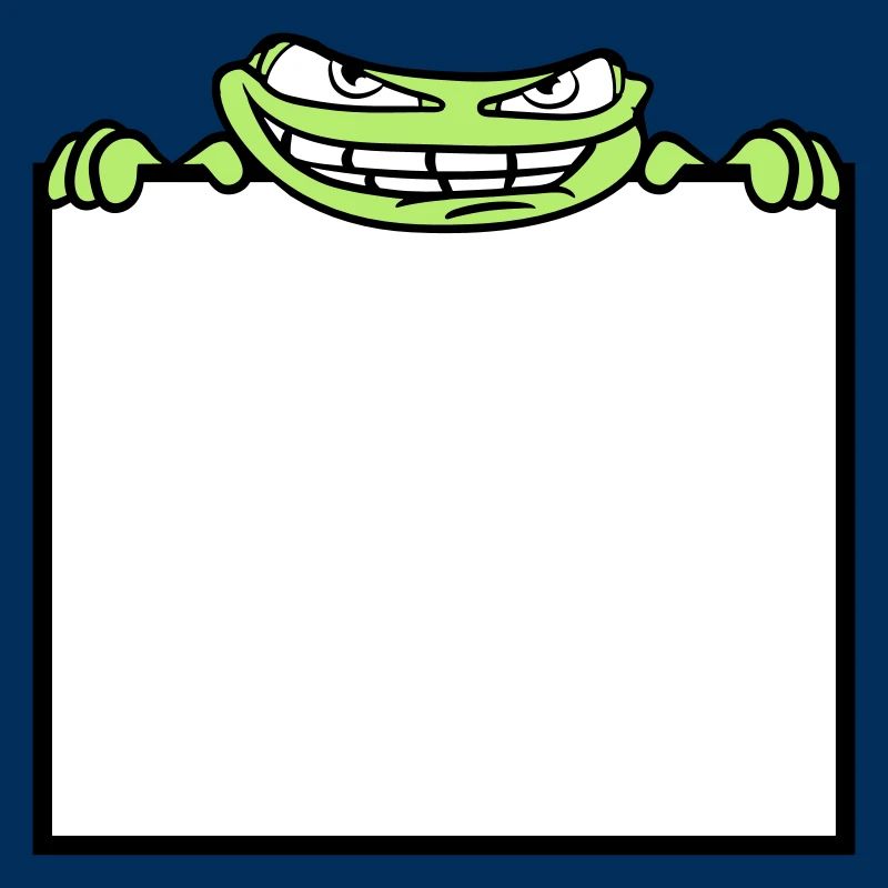 frog shield hide frame text write mau