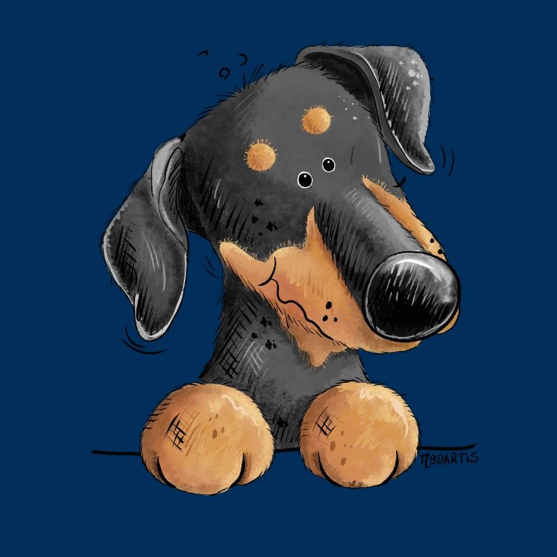 Lustiger Dobermann Oder Pinscher I Hund Comic