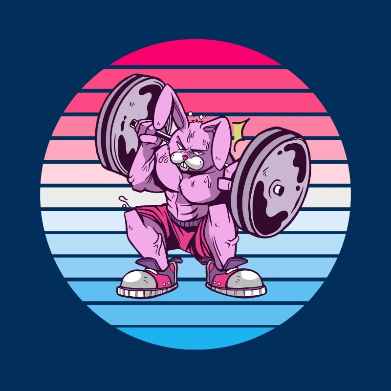 Conception de bodybuilder de lapin