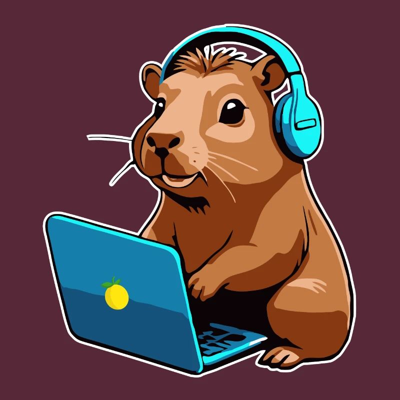 Capybara Programmierer Coder Computer