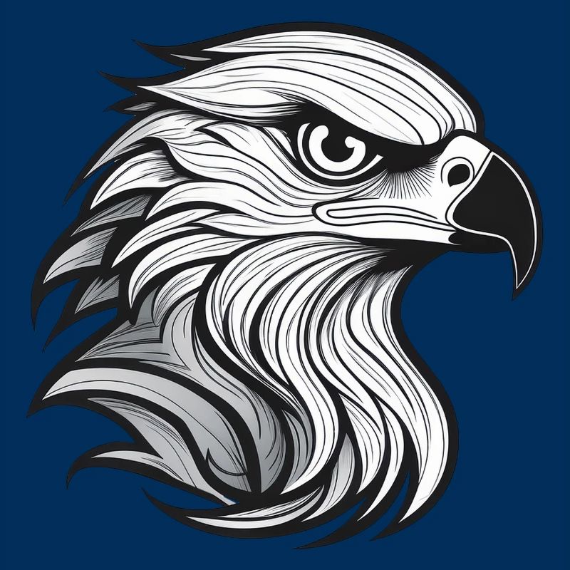 Expressionist eagle head-laying