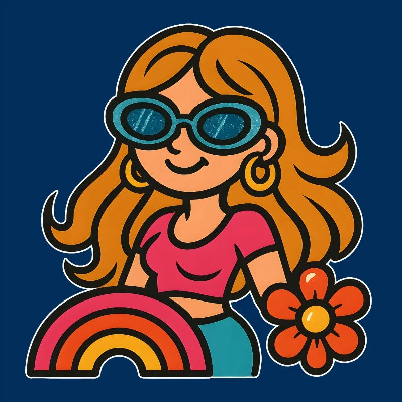 Fille d’été rétro - Look Flower Power