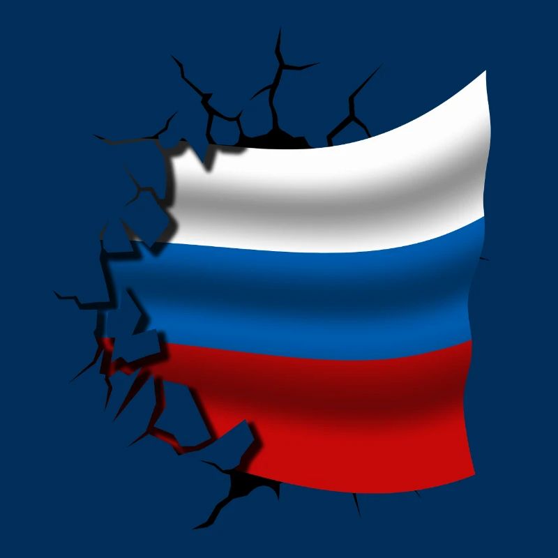 Drapeau de la Russie - Russie - Drapeau Broken Design