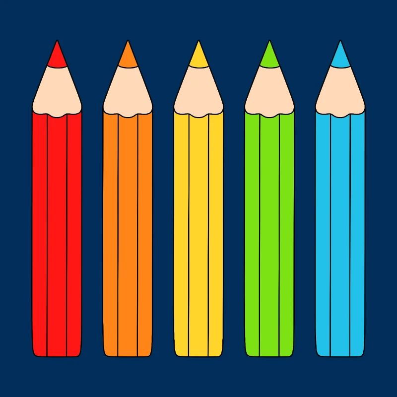 Lebendiges Farbstift-Array-Design