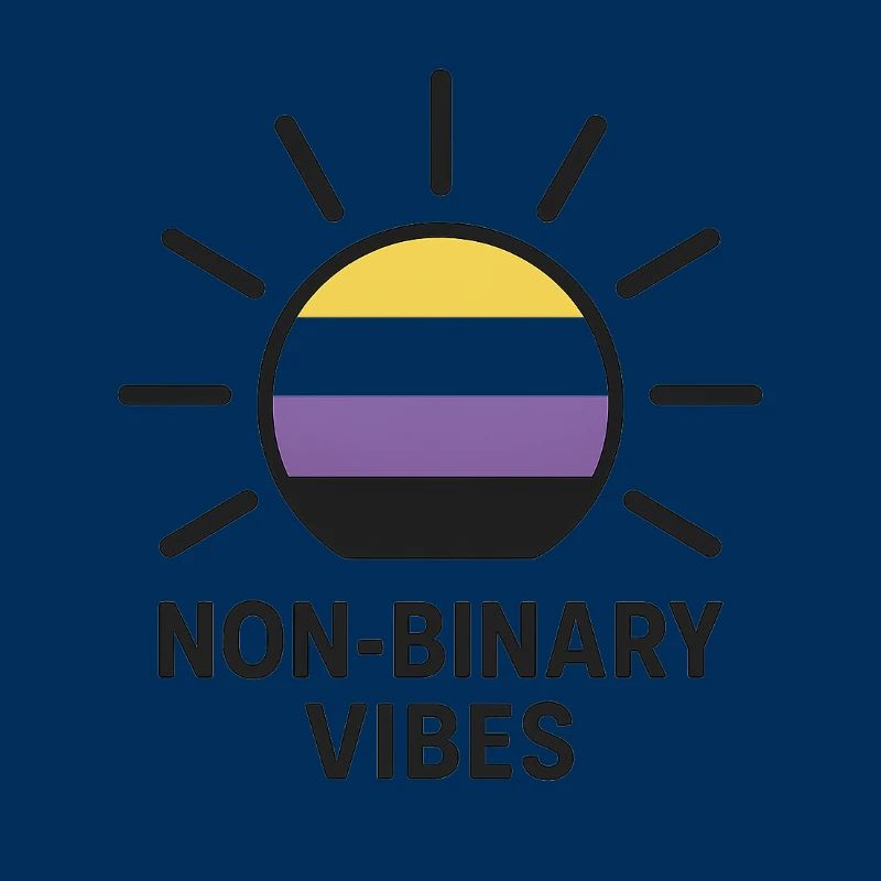 Non-Binary Vibes Sun Logo