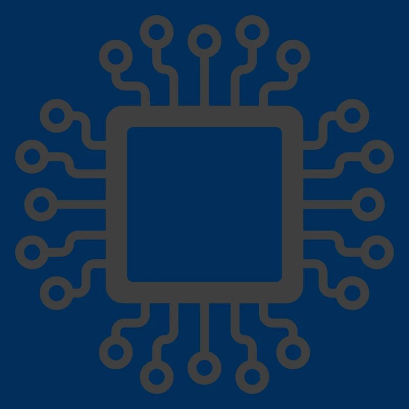 Logo de l’icône du circuit de micropuce