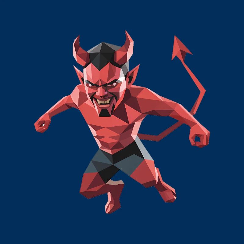 Devil - Cool Low Poly Logo