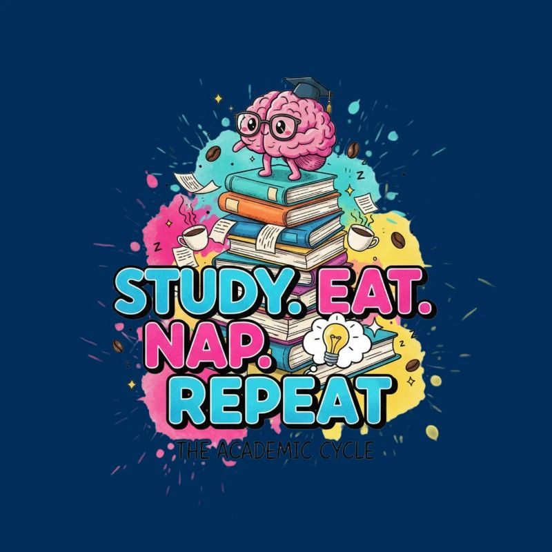 Study Eat Nap Repeat - Student Academic Cycle