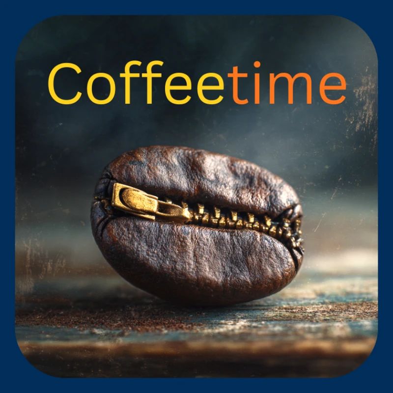 Coffeetime Grain de café avec fermeture éclair