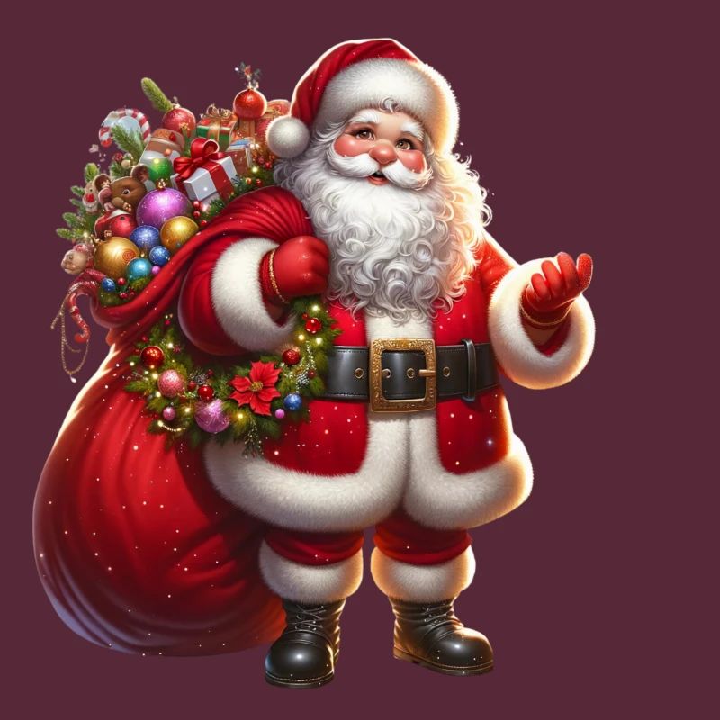 Weihnachtsmann mit Geschenksäckchen