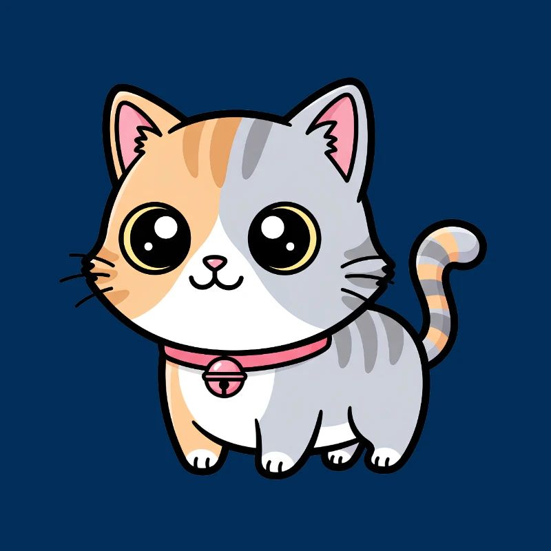 Charme de collier chaton calicot