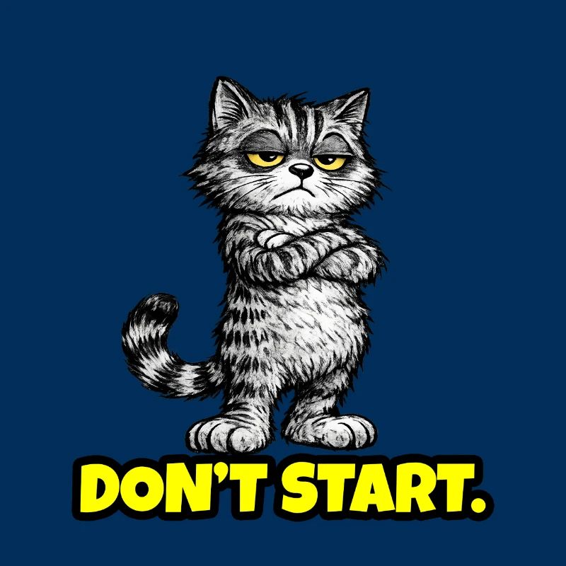 Don’t Start. – Grumpy Katze (Attitude) CAT