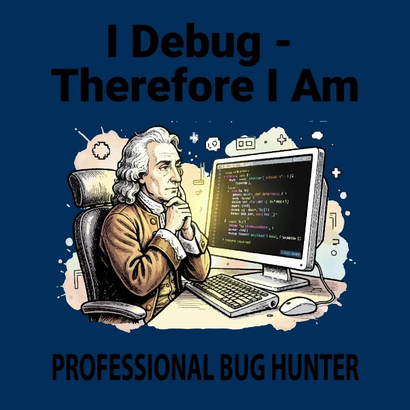 Retro Scholar an der Coding Console – leichter Hintergrund