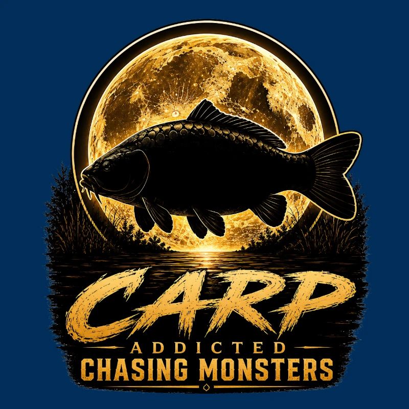 Mitternachtskarpfen-süchtiges Monsterfischen-Design