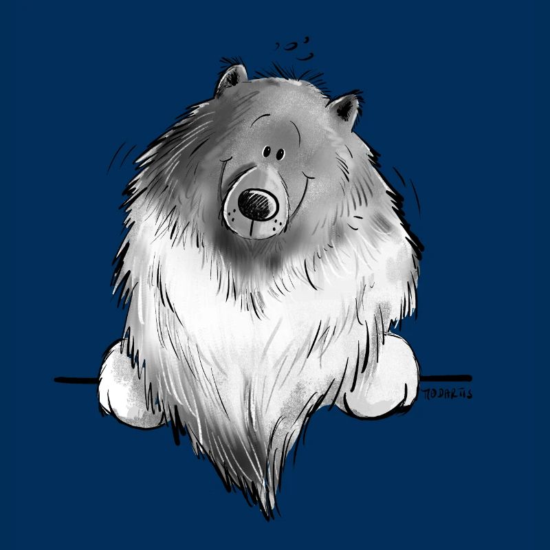 Cadeau drôle de chien de bande dessinée Wolfsspitz I