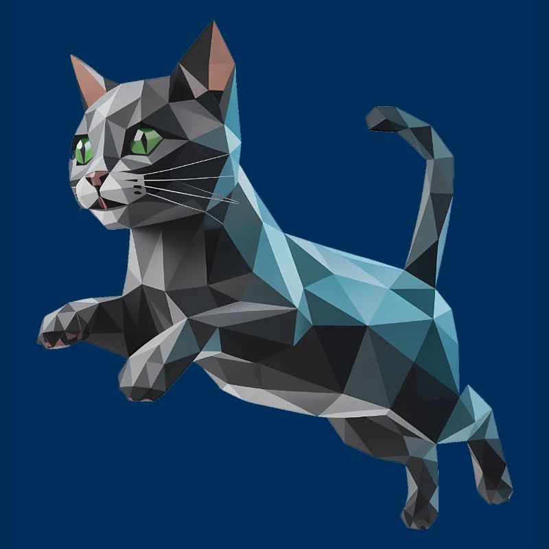 Kitten - Cool Low Poly Logo