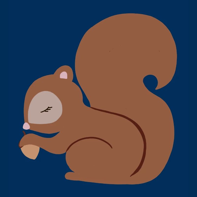 Eichhörnchen mit Eichel süß