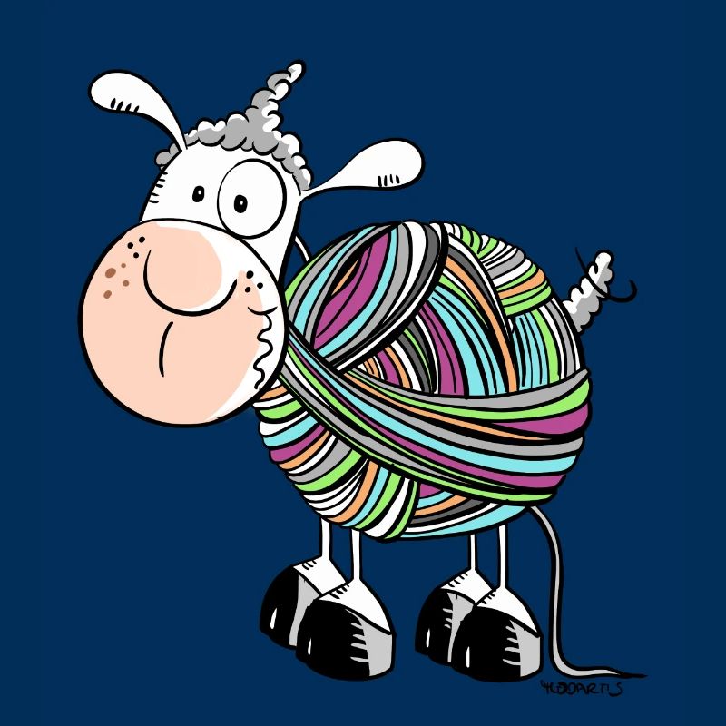 Coloured Sheep - Sheep - Comic - wool