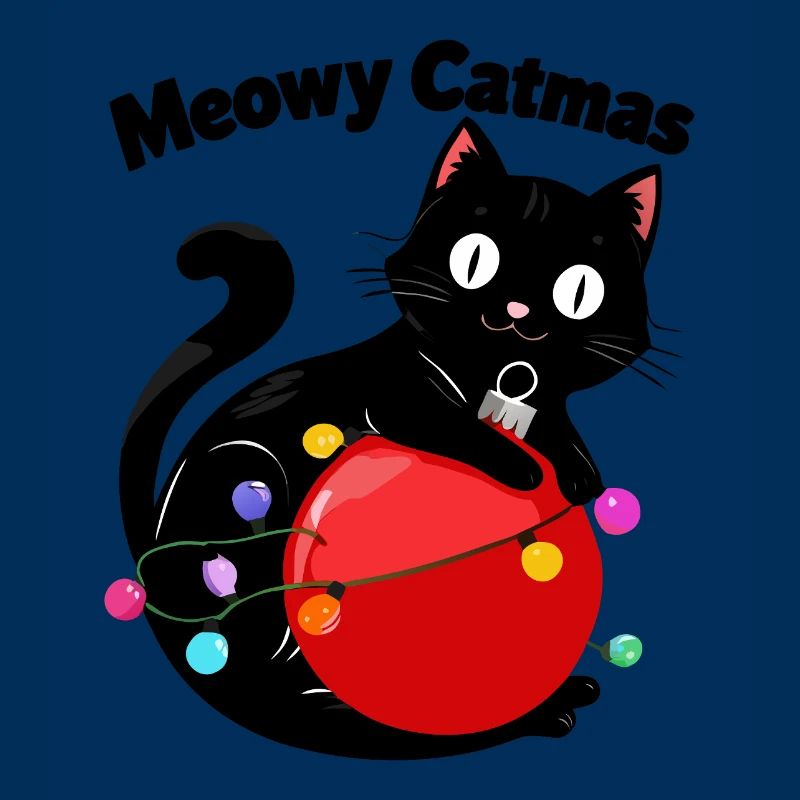 Meowy Catmas - Katze mit Weihnachtskugel