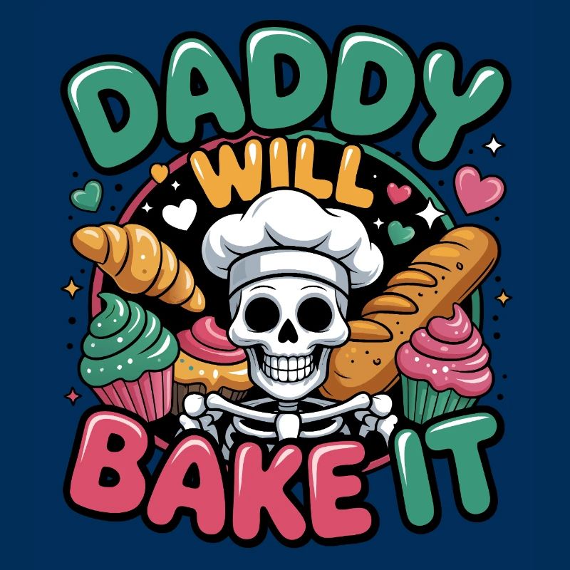 Daddy Will Bake It Skull Chef