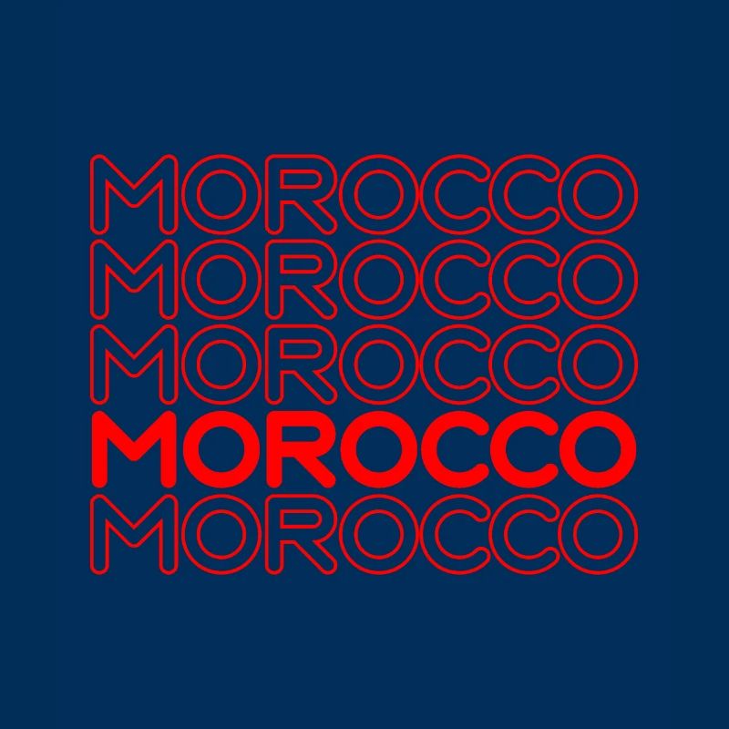 Morocco Neon Lettering Pattern