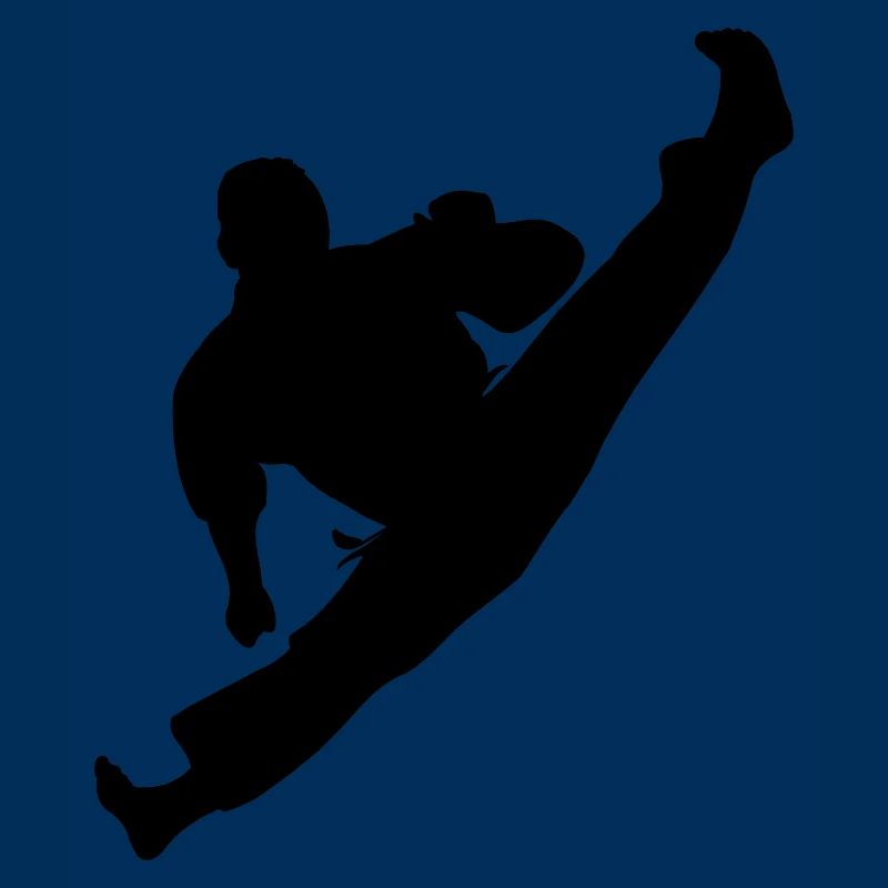 Jumpkick Geri Kick Karate oder Teakwondo