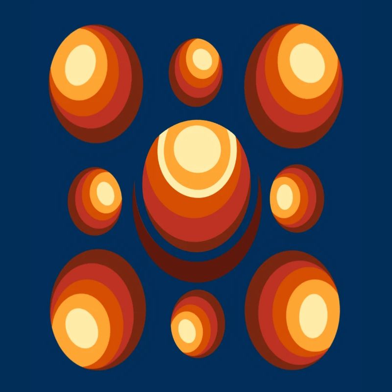 70s Wallpaper Pattern Retro Circle Pattern