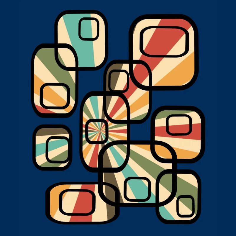 70s wallpaper pattern cuboid retro pattern
