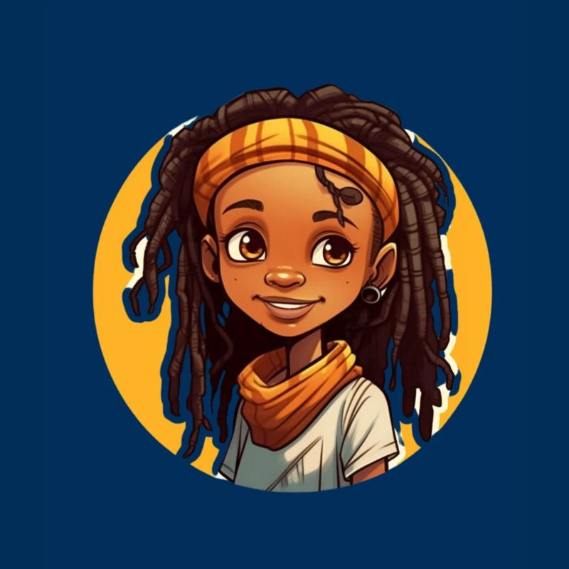 Style décontracté avec des dreadlocks avec un couvre-chef coloré