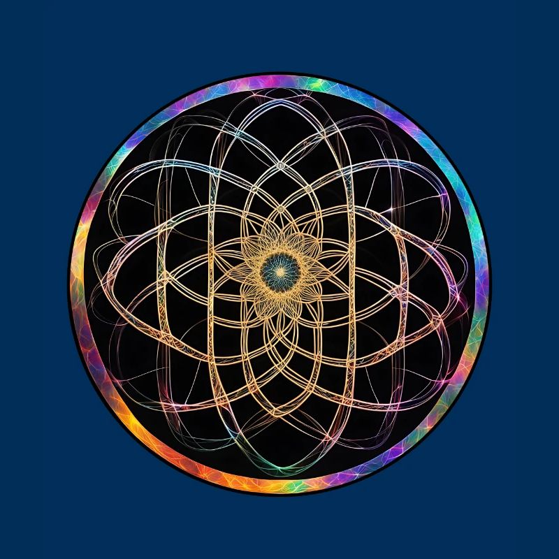 Rainbow Mandala Circle Pattern