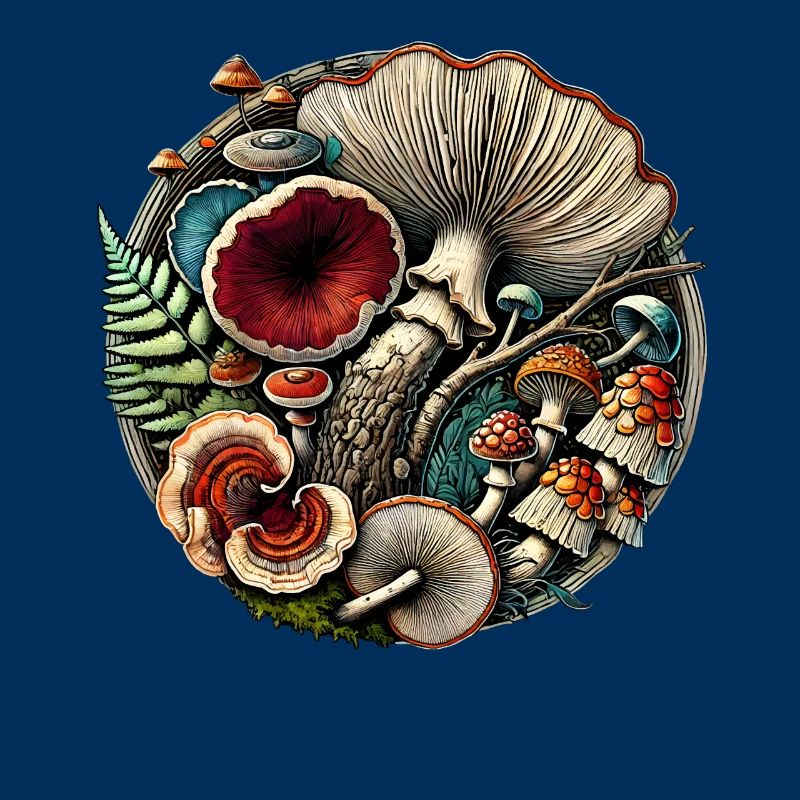 Conception complexe de champignons et d’éléments forestiers