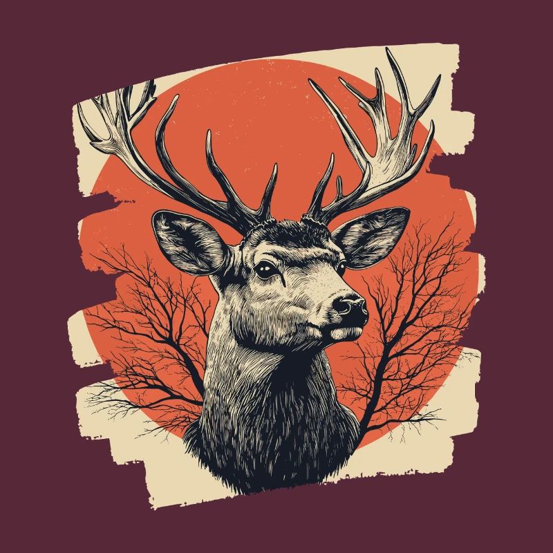Hirsch mit Geweih