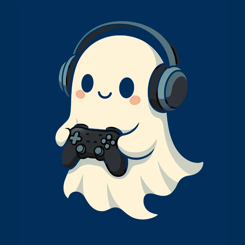 Geist mit Kopfhörer Spielcontroller