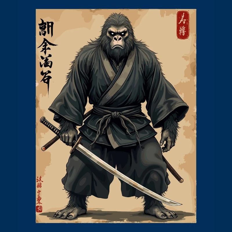 Gorilla Samurai with Katana