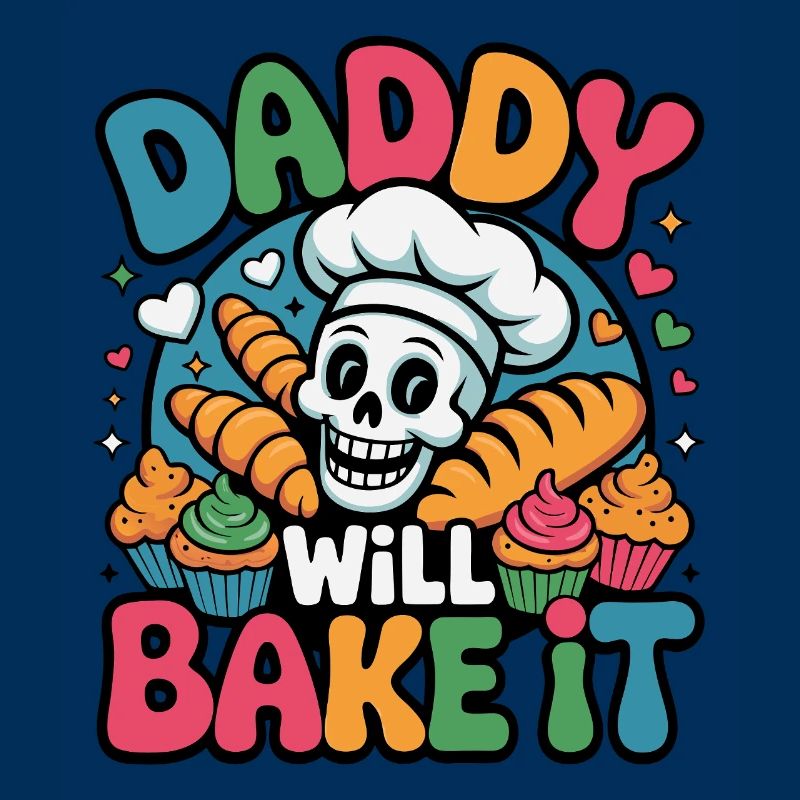 Daddy Will Bake It Skull Bakery