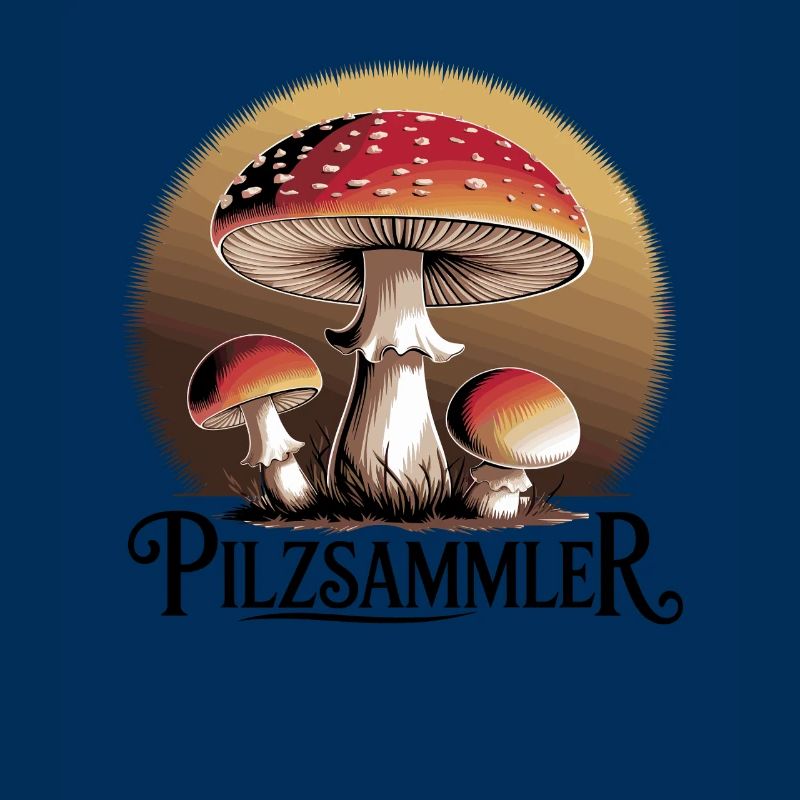 Mystical toadstools in the moonlight