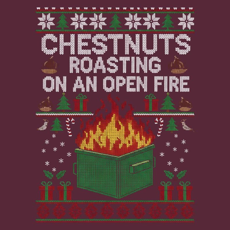 Roasting chestnuts on an open fire garbage can