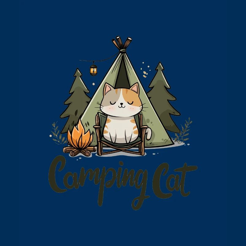 Camping Katze Spruch Camping Cat Camper Geschenk