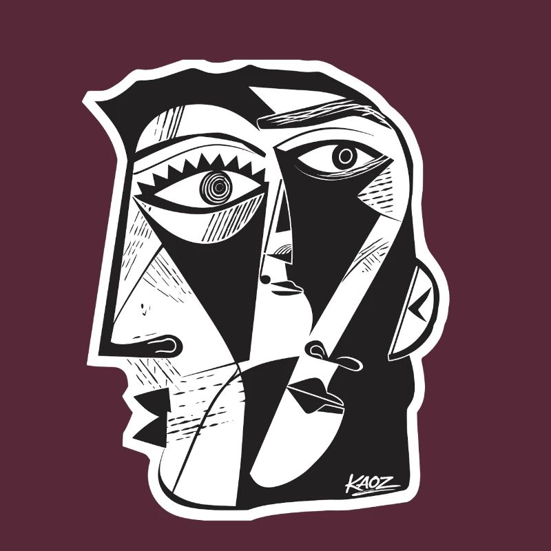Cubist Face Linework