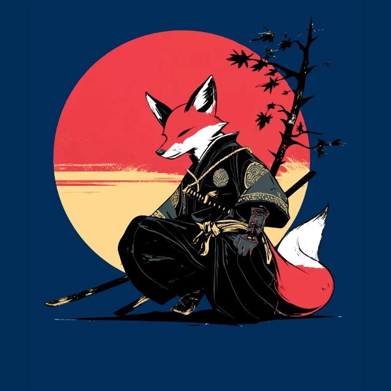 Fox Samurai at Sunset