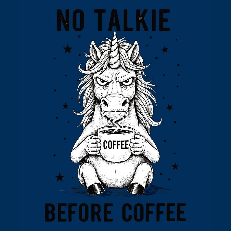 Pas de conversation devant une licorne amoureuse du café